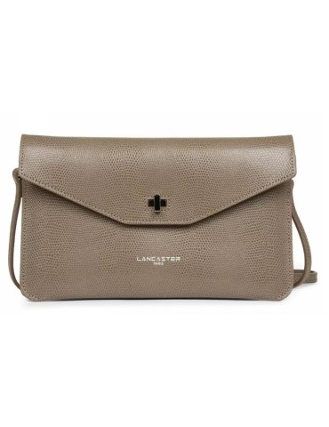 POCHETTE LUCERTOLA EN CUIR TAUPE - LANCASTER