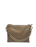 SAC BANDOULIERE EN CUIR TAUPE - MIA & JOY