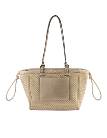SAC PORTE EPAULE PAILLE BEIGE/OR - MIA & JOY