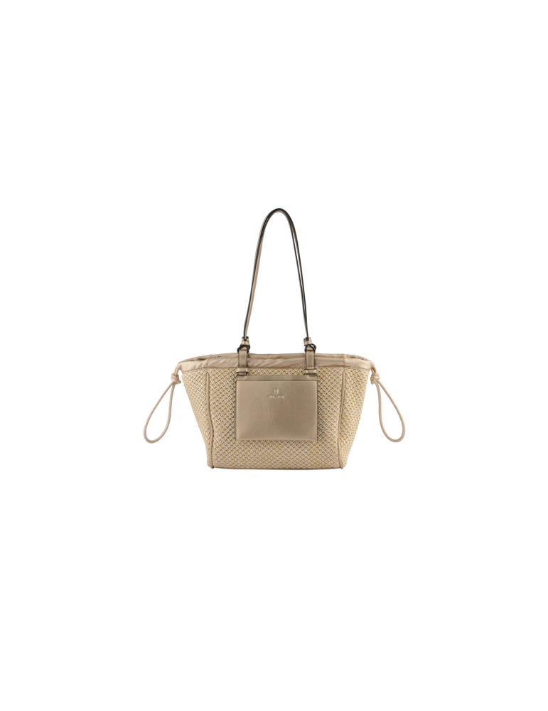 SAC PORTE EPAULE PAILLE BEIGE/OR - MIA & JOY