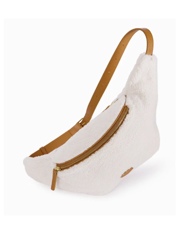 SAC BANANE TRACY TEDDY CREAM - NAT & NIN