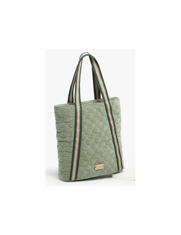 SAC SHOPPING PORTE EPAULE MOSS GREEN - WOOMEN