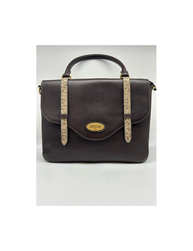 SAC A MAIN LEGENDE MARRON PYTHON - LANCASTER