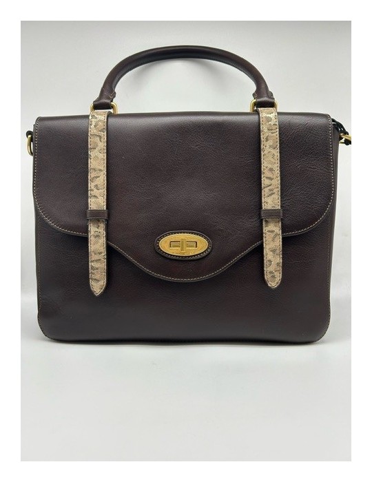 SAC A MAIN LEGENDE MARRON PYTHON - LANCASTER