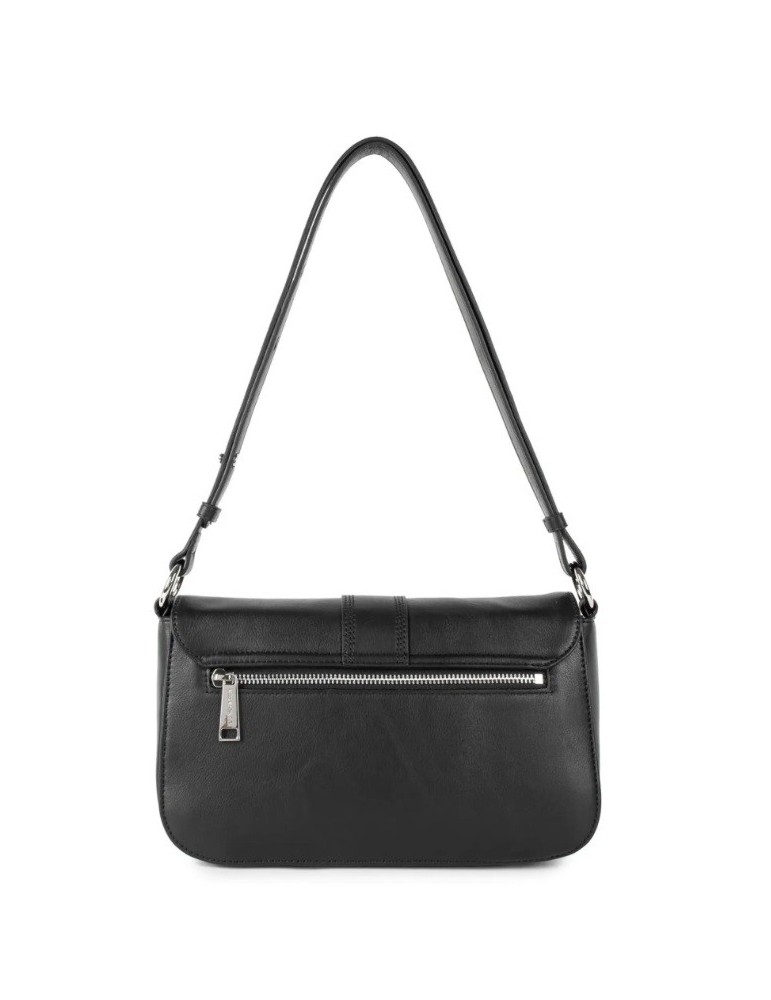 SAC TROTTEUR A RABAT EN CUIR NOIR - LANCASTER