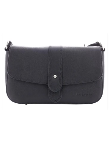 SAC TROTTEUR A RABAT EN CUIR NOIR - LANCASTER