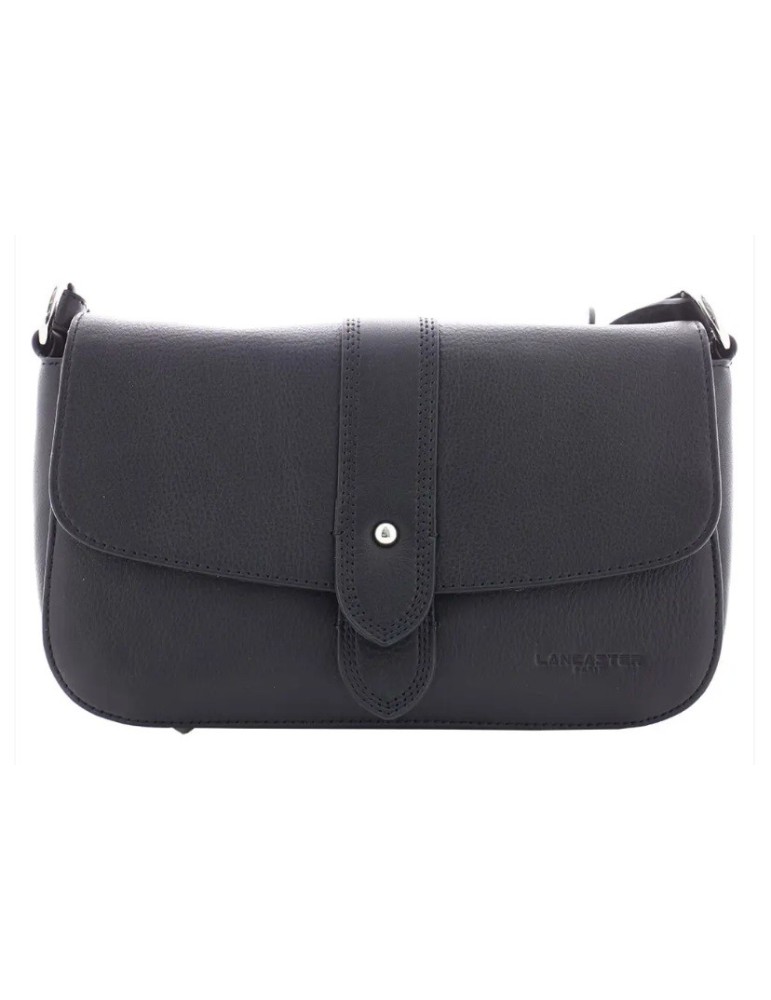 SAC TROTTEUR A RABAT EN CUIR NOIR - LANCASTER