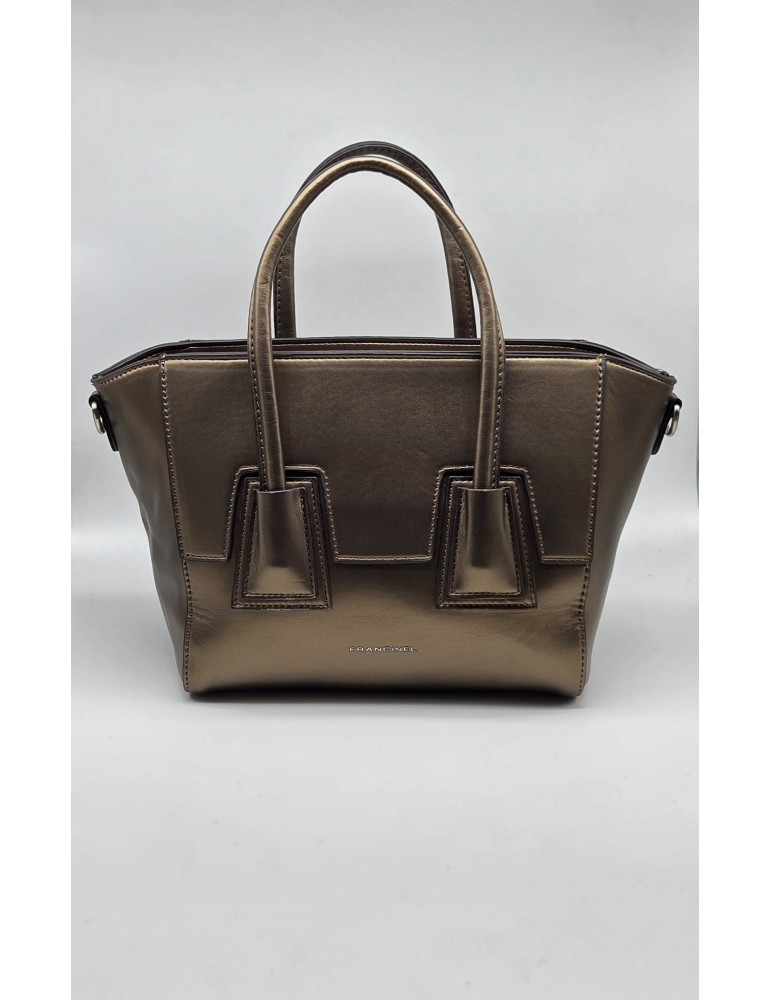 SAC PORTE MAIN ET BANDOULIERE BRONZE - FRANCINEL