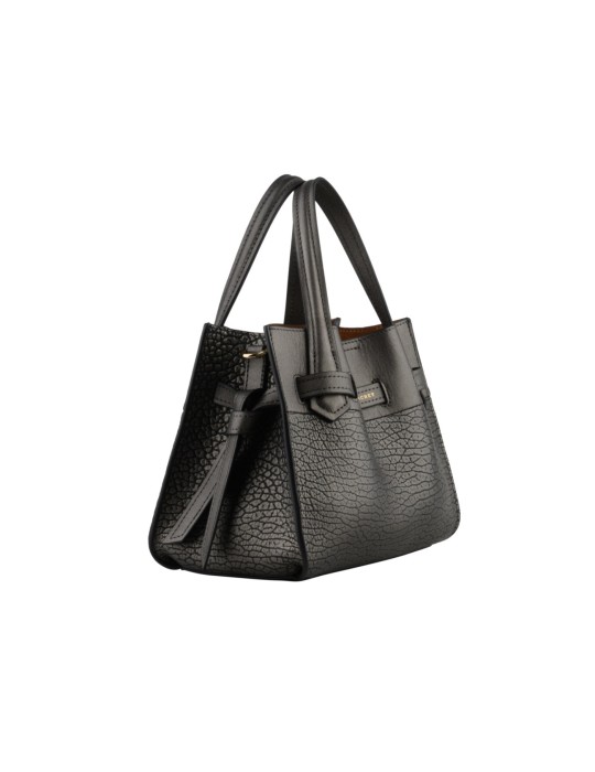 SAC EN CUIR PORTE MAIN METALLISE - POURCHET