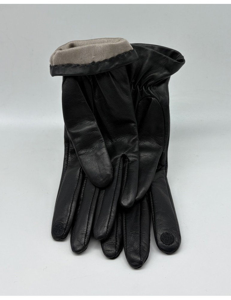 GANTS NOIR BIJOUTERIE PAPILLON T.6.5 - GLOVE STORY