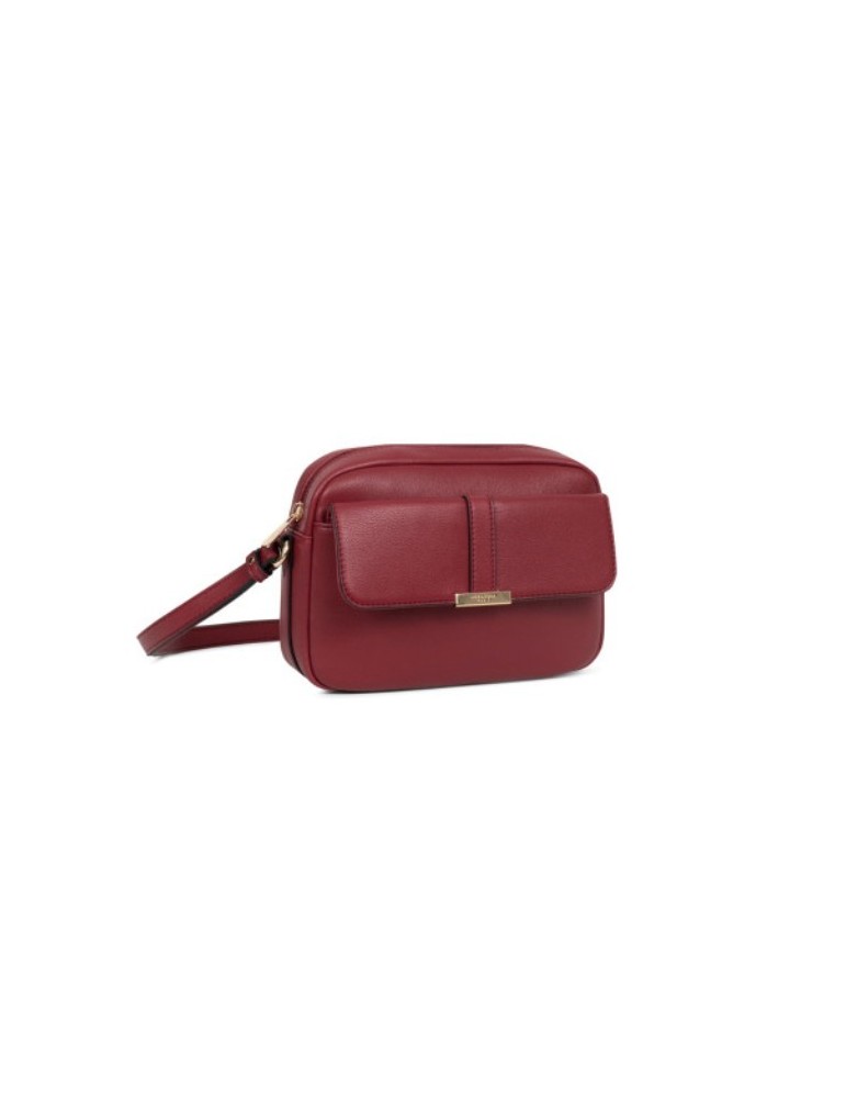 SAC TROTTEUR CARMIN EN SIMILICUIR  - HEXAGONA