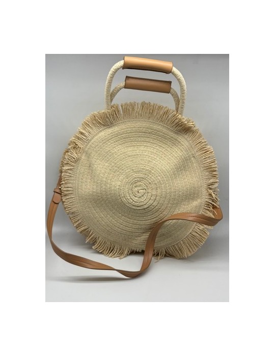 GRAND SAC PORTE MAIN ROND EN PAILLE - MIA & JOY