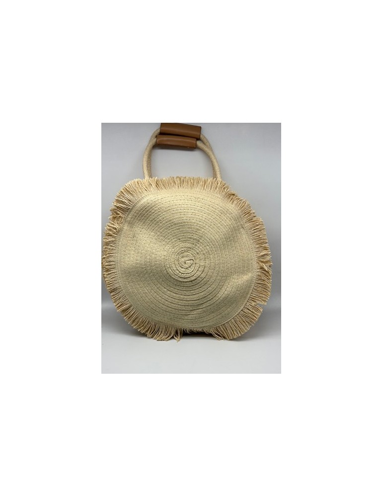 GRAND SAC PORTE MAIN ROND EN PAILLE - MIA & JOY