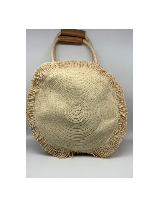 GRAND SAC PORTE MAIN ROND EN PAILLE - MIA & JOY