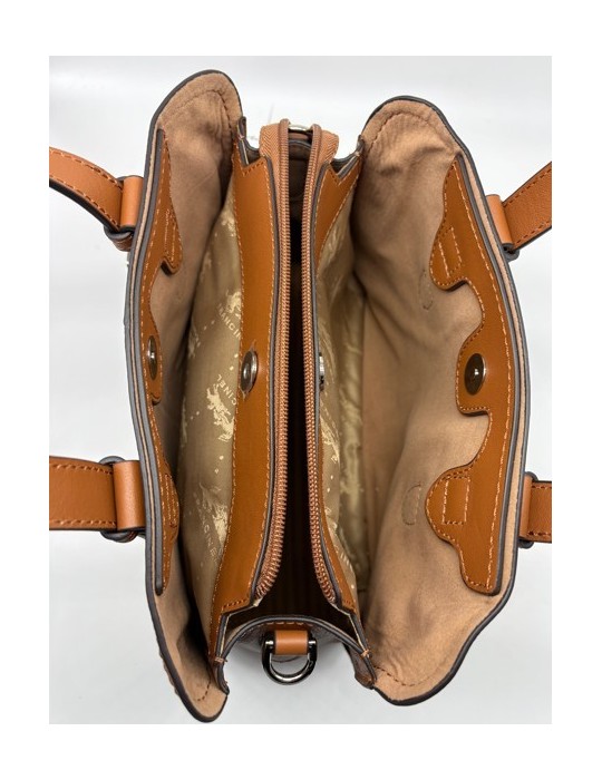 SAC CUIR PORTE MAIN ET TRAVERS CAMEL - FRANCINEL