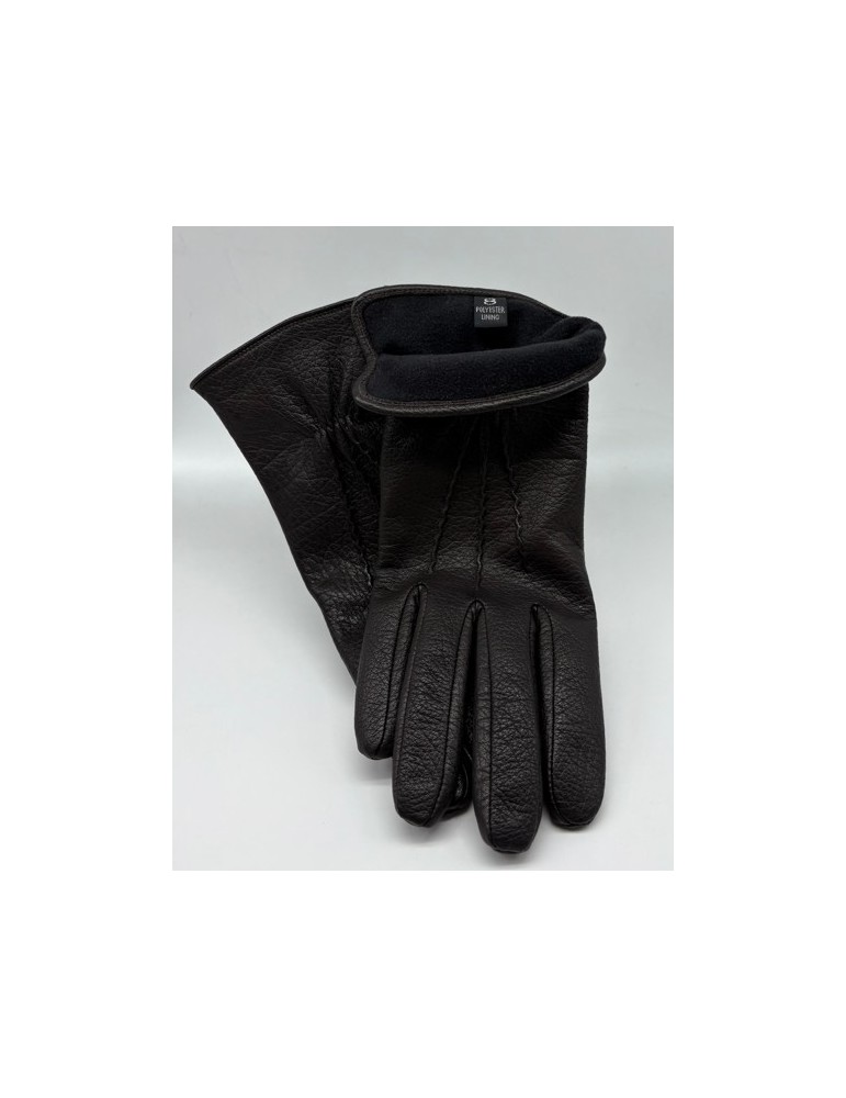 GANTS HOMME POLAIRE MARRON T.8 - POUJADE