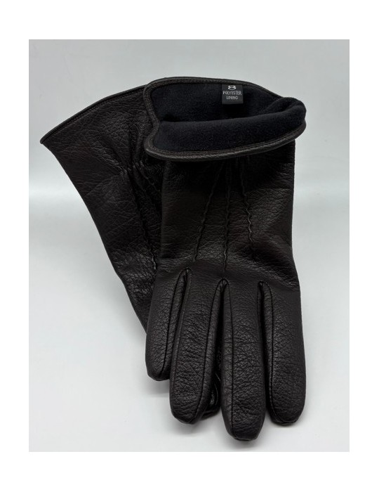 GANTS HOMME POLAIRE MARRON T.8 - POUJADE