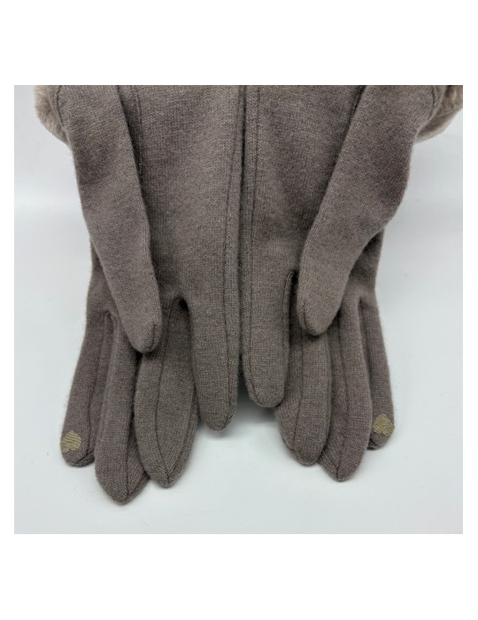 GANTS FEMME  TAUPE TAILLE UNIQUE AVEC FOURRURE - GLOVE STORY