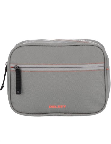 TROUSSE DE TOILETTE RECYCLE GRISE EN TOILE - DELSEY