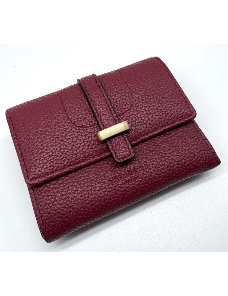 PORTEFEUILLE SYNTHETIQUE CARMIN - HEXAGONA