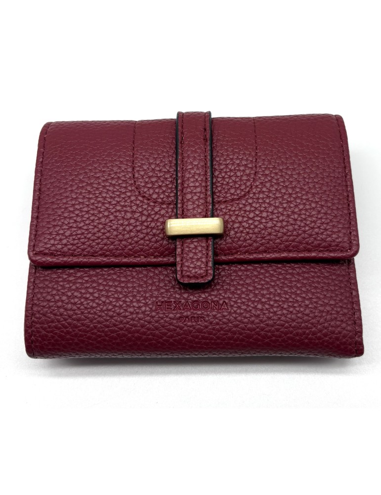 PORTEFEUILLE SYNTHETIQUE CARMIN - HEXAGONA