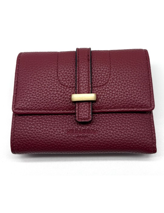 PORTEFEUILLE SYNTHETIQUE CARMIN - HEXAGONA