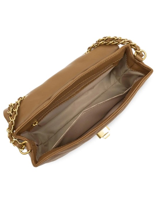 SAC TROTTEUR CUIR CAMEL SOFT MATELASSE - LANCASTER