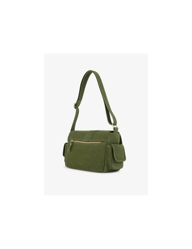 SAC JOY MULTIPOCHES VERT OLIVIER CUIR - NAT & NIN