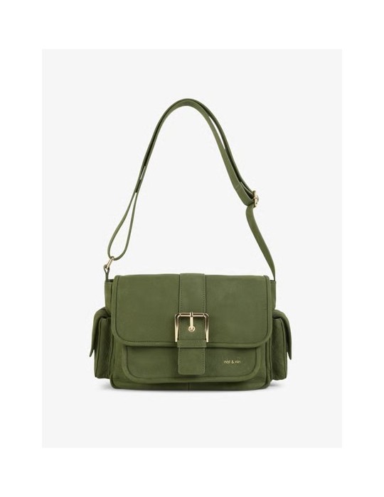 SAC JOY MULTIPOCHES VERT OLIVIER CUIR - NAT & NIN