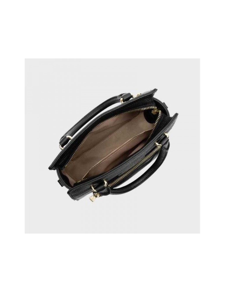 SAC A MAIN NOIR ZIPPEE CUIR  DUNE - LANCASTER