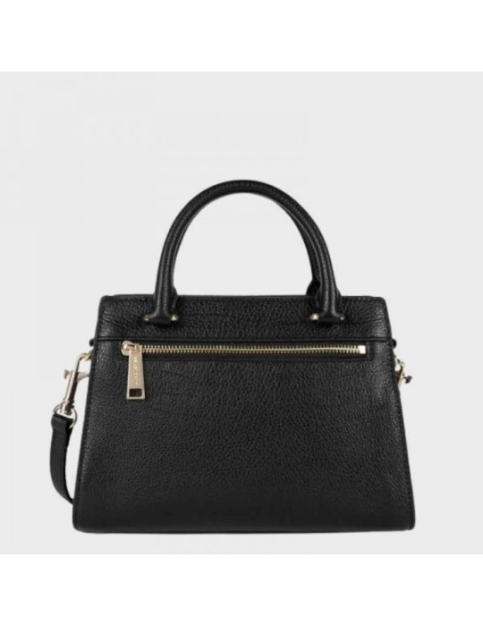 SAC A MAIN NOIR ZIPPEE CUIR  DUNE - LANCASTER