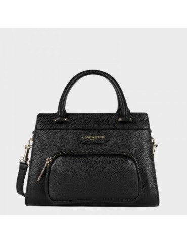 SAC A MAIN NOIR ZIPPEE CUIR  DUNE - LANCASTER