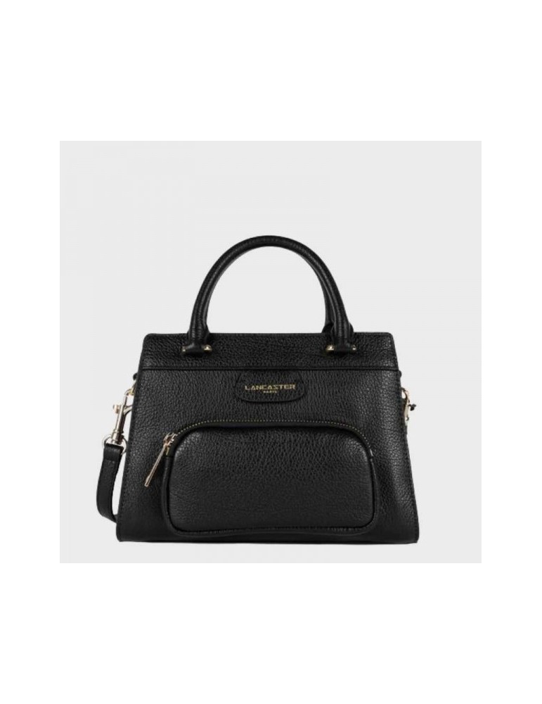 SAC A MAIN NOIR ZIPPEE CUIR  DUNE - LANCASTER