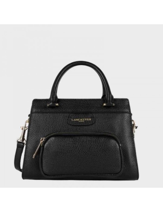 SAC A MAIN NOIR ZIPPEE CUIR  DUNE - LANCASTER