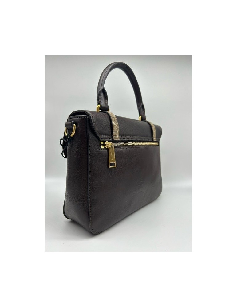 SAC A MAIN RABAT LEGENDE MARRON PYTHON - LANCASTER