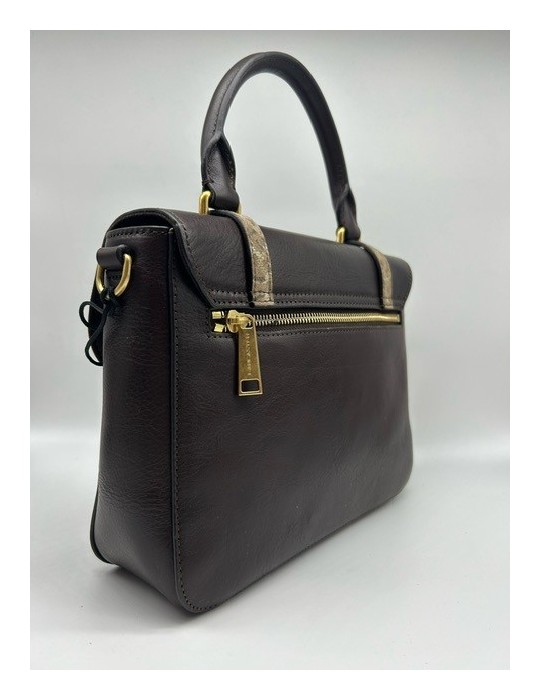 SAC A MAIN RABAT LEGENDE MARRON PYTHON - LANCASTER