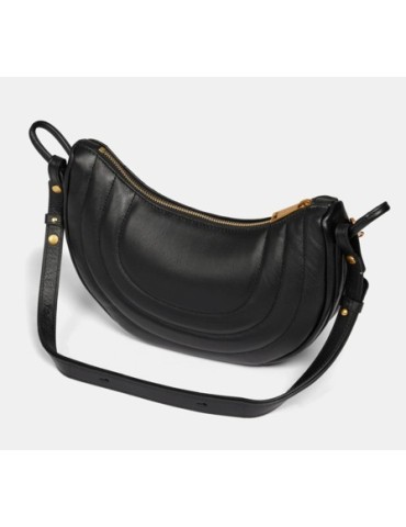SAC HOBO SOFT CUIR MATELASSE NOIR - LANCASTER 2