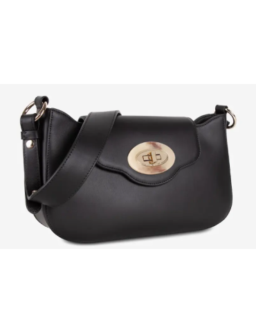 SAC BESACE A RABAT EN CUIR NOIR - LANCASTER 2