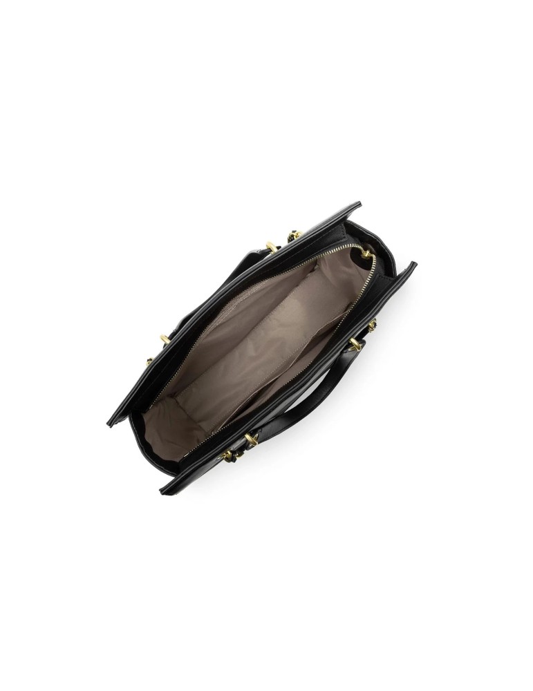 SAC CABAS SOFT MATELASSE EN CUIR NOIR - LANCASTER