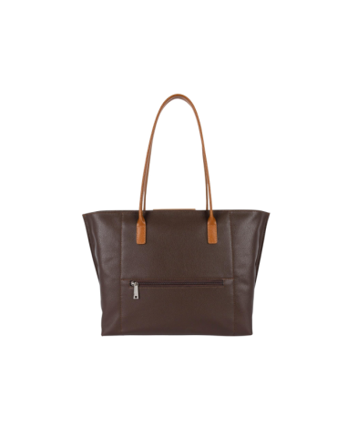 SAC CABAS EPAULE MAYA MARRON EN SIMILICUIR - LANCASTER 2