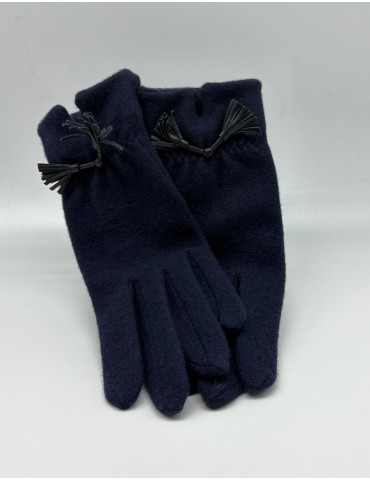 GANTS T.U BLEU POMPON