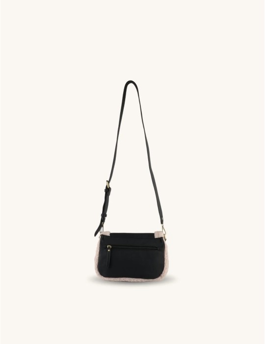 SAC BESACE A RABAT EN SYNTHETIQUE NOIR - MIA & JOY