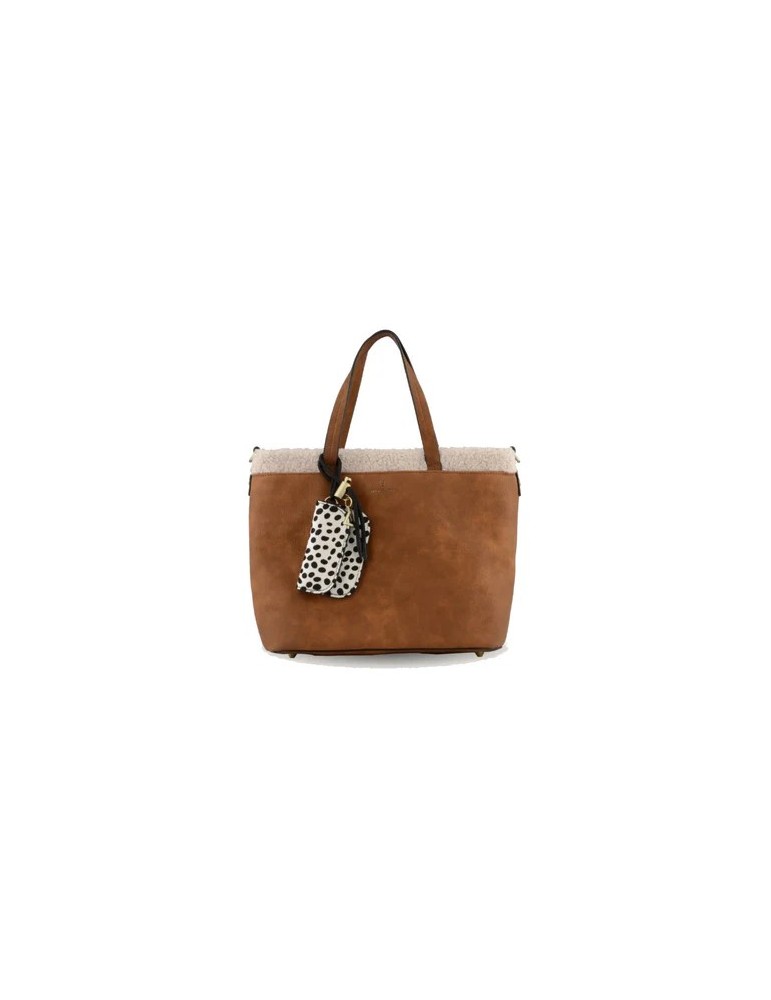 SAC A MAIN SHOPPING EN SYNTHETIQUE CAMEL - MIA & JOY