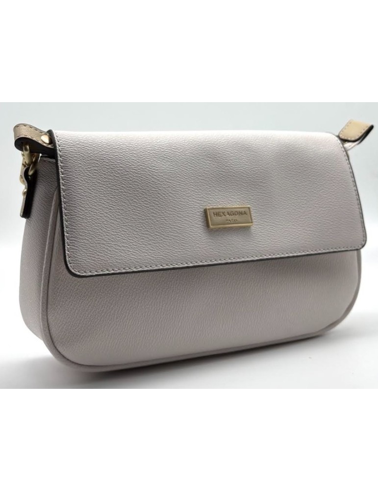 SAC PORTE EPAULE ET BANDOULIERE IVOIRE/NUDE - HEXAGONA