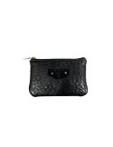 PORTE MONNAIE CROUTE DE CUIR NOIR - MIA & JOY