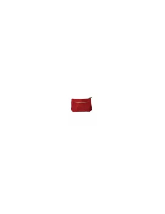 PORTE MONNAIE CROUTE DE CUIR ROUGE - MIA & JOY