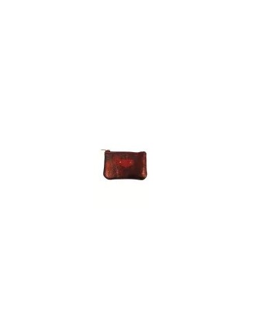PORTE MONNAIE CROUTE DE CUIR ROUGE - MIA & JOY
