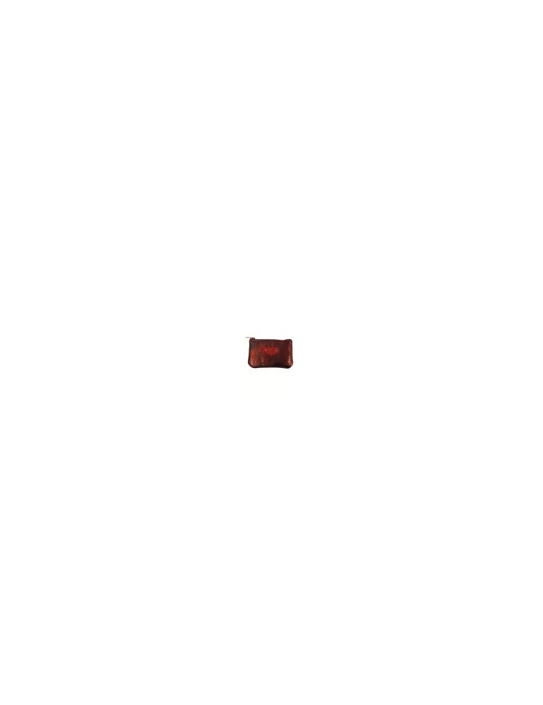 PORTE MONNAIE CROUTE DE CUIR ROUGE - MIA & JOY