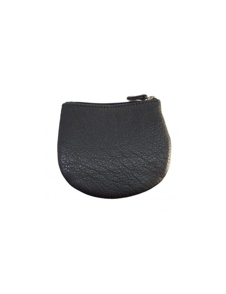 PORTE MONNAIE JOY EN CUIR NOIR  - LEA TONI