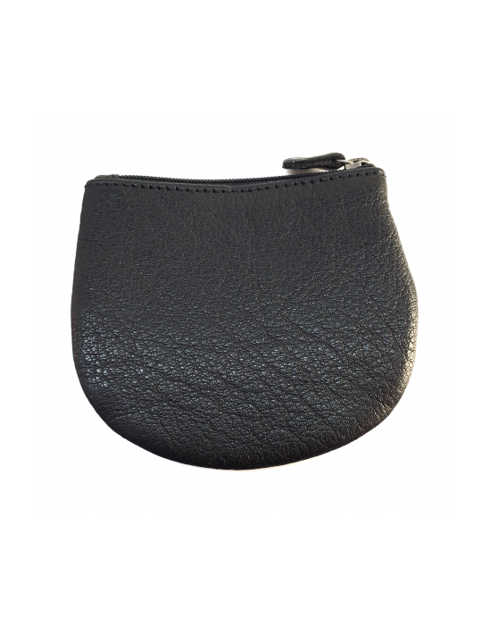 PORTE MONNAIE JOY EN CUIR NOIR  - LEA TONI